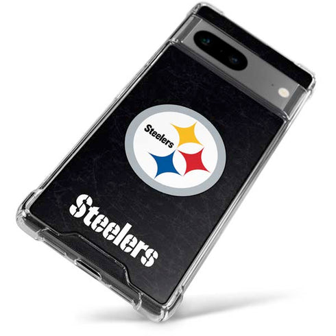 NFL Pittsburgh Steelers Distressed Google Pixel 7a Clear Case